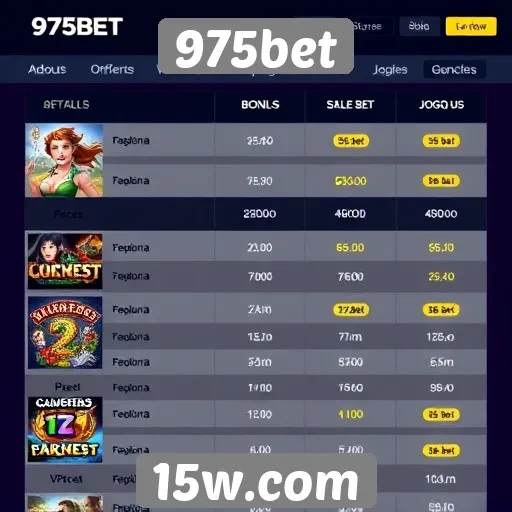 Análise das ofertas de jogos no site 975bet